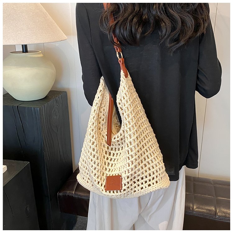 Women's PU Leather Openwork Woven Shoulder Bag detail 24