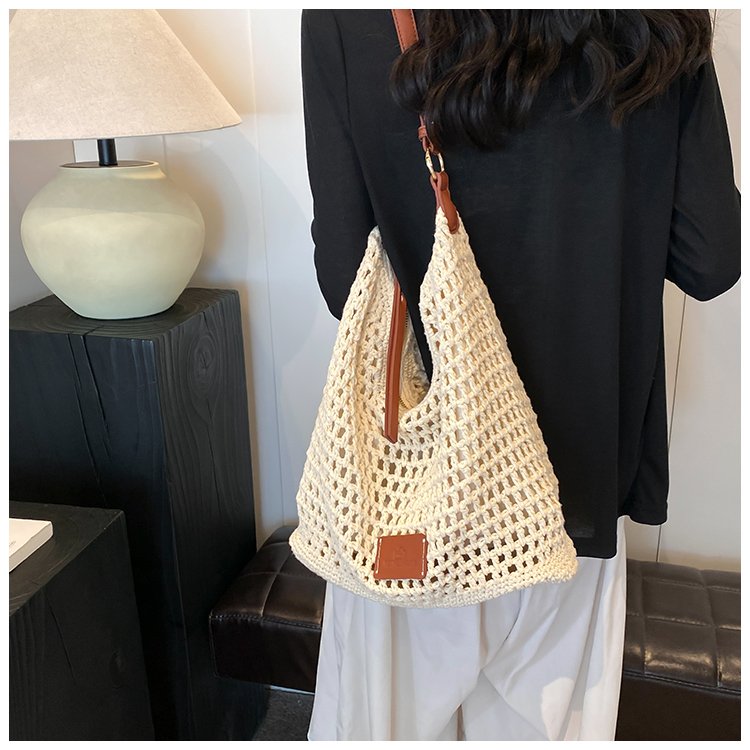 Women's PU Leather Openwork Woven Shoulder Bag detail 26