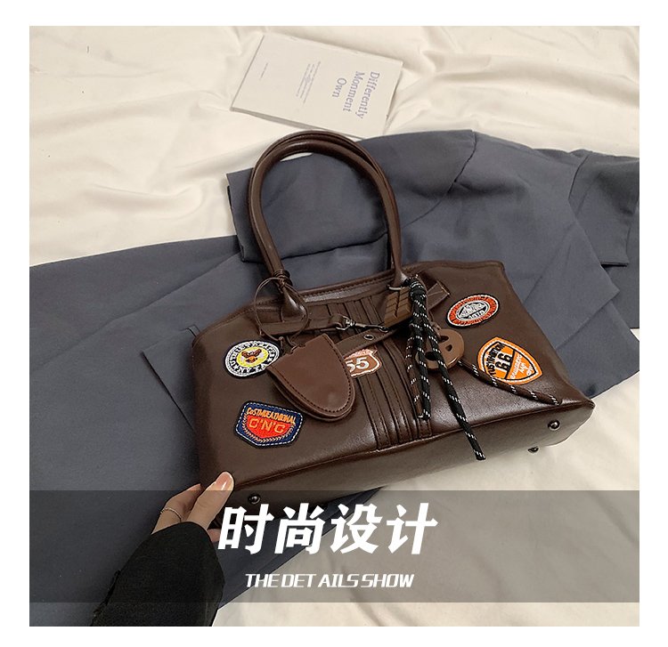 Women's PU Leather Patchwork Tote Bag detail 9
