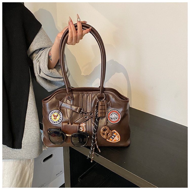 Women's PU Leather Patchwork Tote Bag detail 10