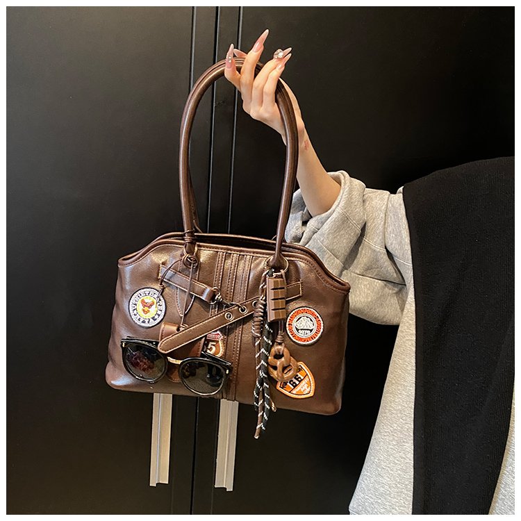 Women's PU Leather Patchwork Tote Bag detail 11