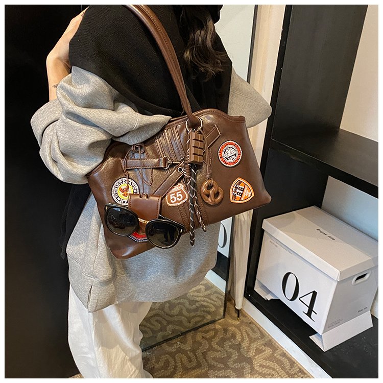 Women's PU Leather Patchwork Tote Bag detail 20