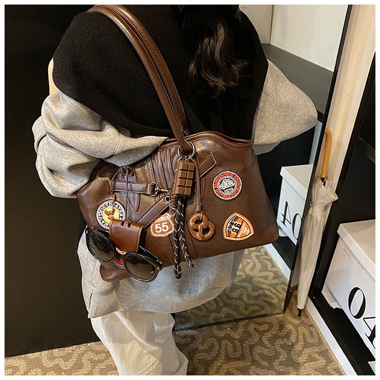 Women's PU Leather Patchwork Tote Bag detail 21