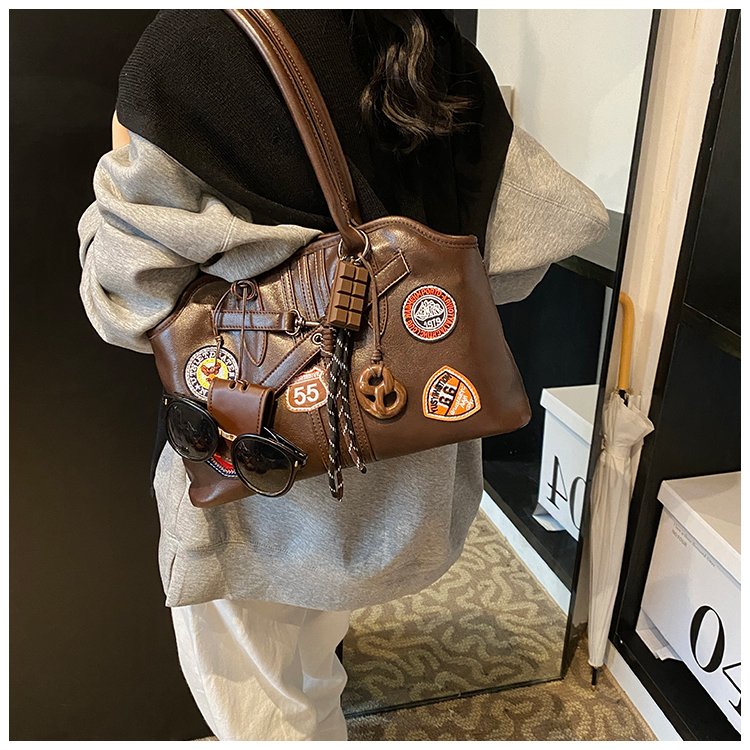 Women's PU Leather Patchwork Tote Bag detail 22