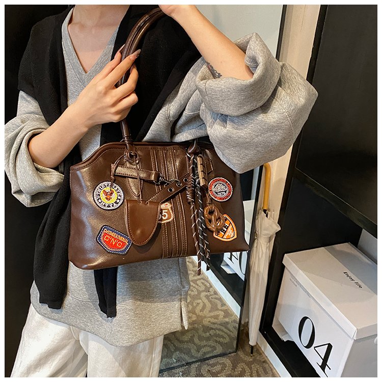 Women's PU Leather Patchwork Tote Bag detail 23