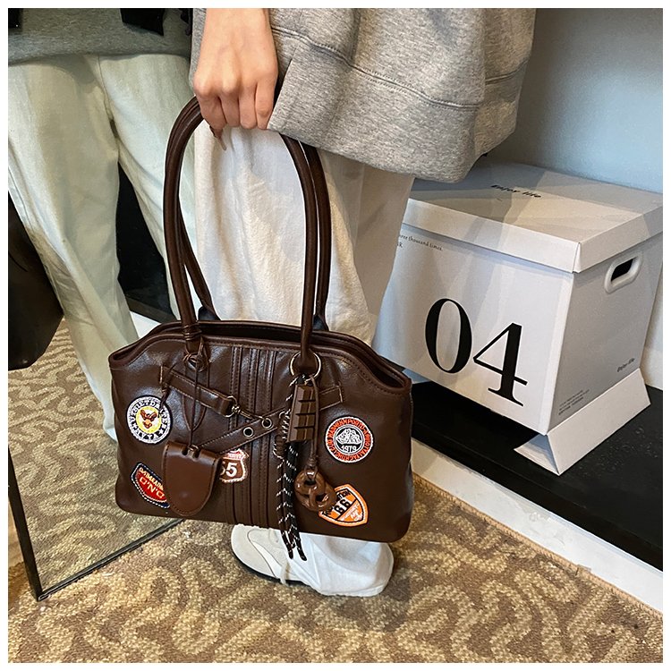 Women's PU Leather Patchwork Tote Bag detail 24