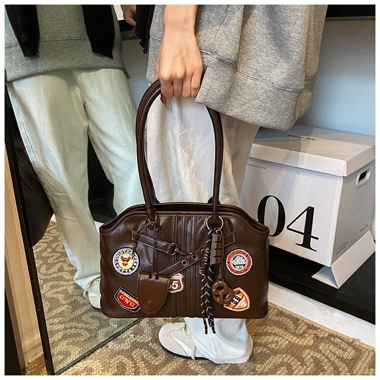 Women's PU Leather Patchwork Tote Bag detail 27