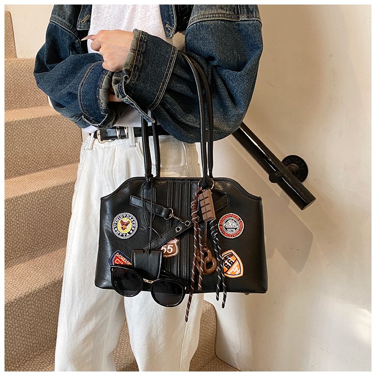 Women's PU Leather Patchwork Tote Bag detail 28