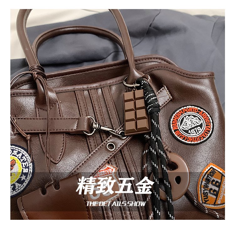 Women's PU Leather Patchwork Tote Bag detail 8
