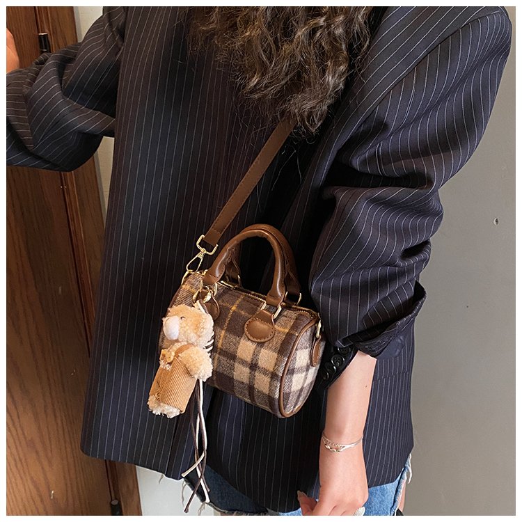 Women's PU Leather Plaid Top Handle Crossbody Bag detail 29