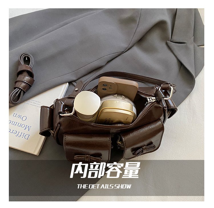 Women's PU Leather Pocket Mini Shoulder Bag detail 11