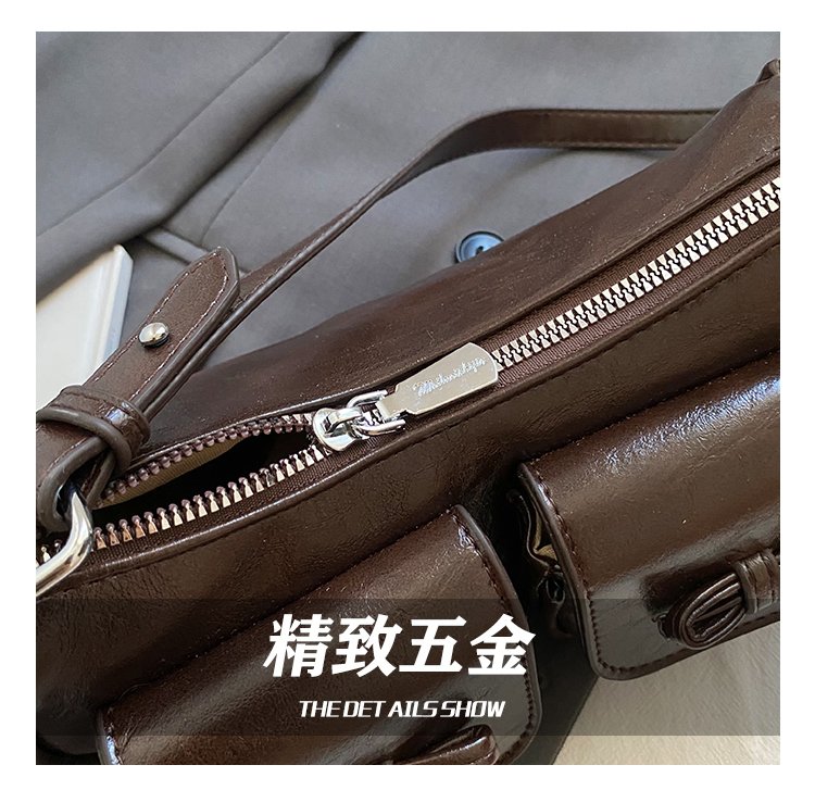 Women's PU Leather Pocket Mini Shoulder Bag detail 12