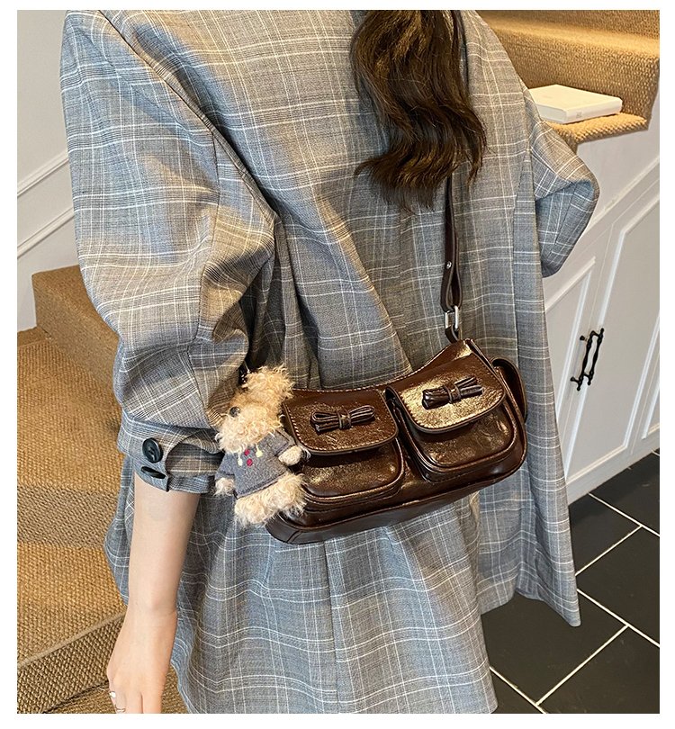 Women's PU Leather Pocket Mini Shoulder Bag detail 3