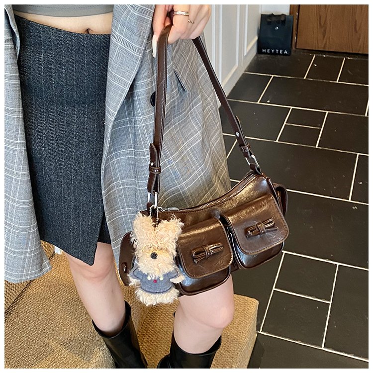 Women's PU Leather Pocket Mini Shoulder Bag detail 40