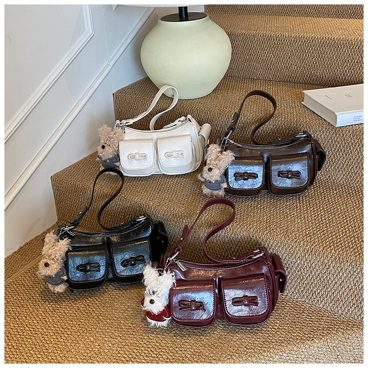 Women's PU Leather Pocket Mini Shoulder Bag detail 4