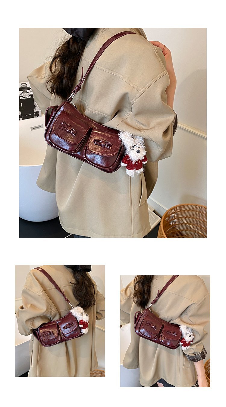 Women's PU Leather Pocket Mini Shoulder Bag detail 6