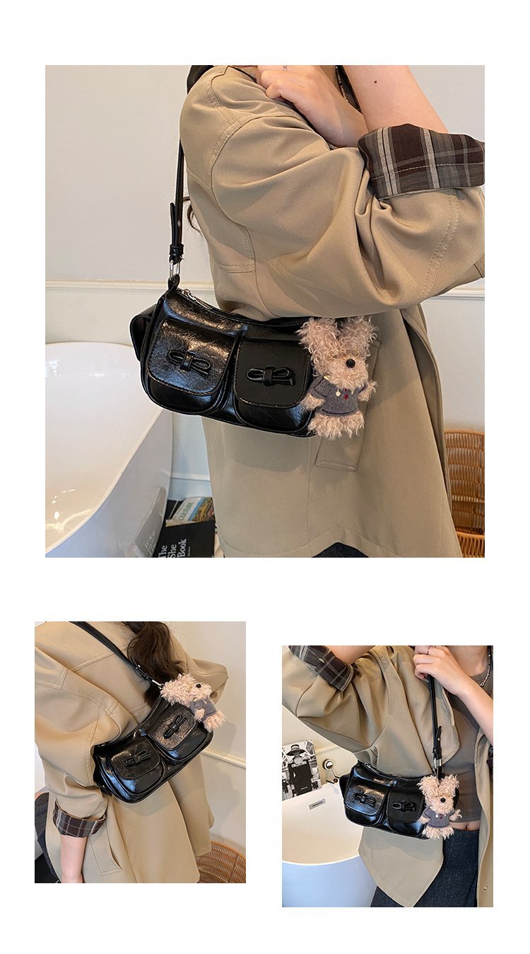 Women's PU Leather Pocket Mini Shoulder Bag detail 7
