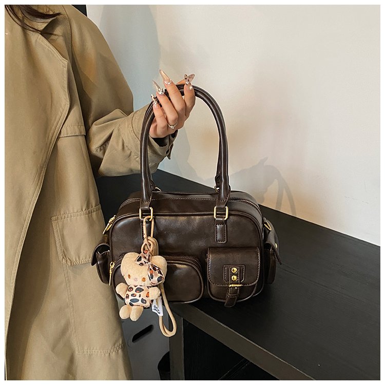 Women's PU Leather Pocket Shoulder Bag detail 11