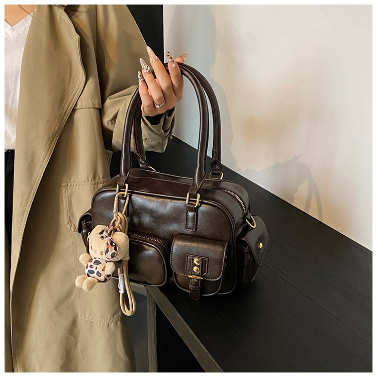 Women's PU Leather Pocket Shoulder Bag detail 12