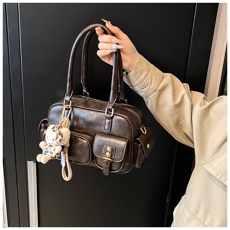 Women's PU Leather Pocket Shoulder Bag detail 13