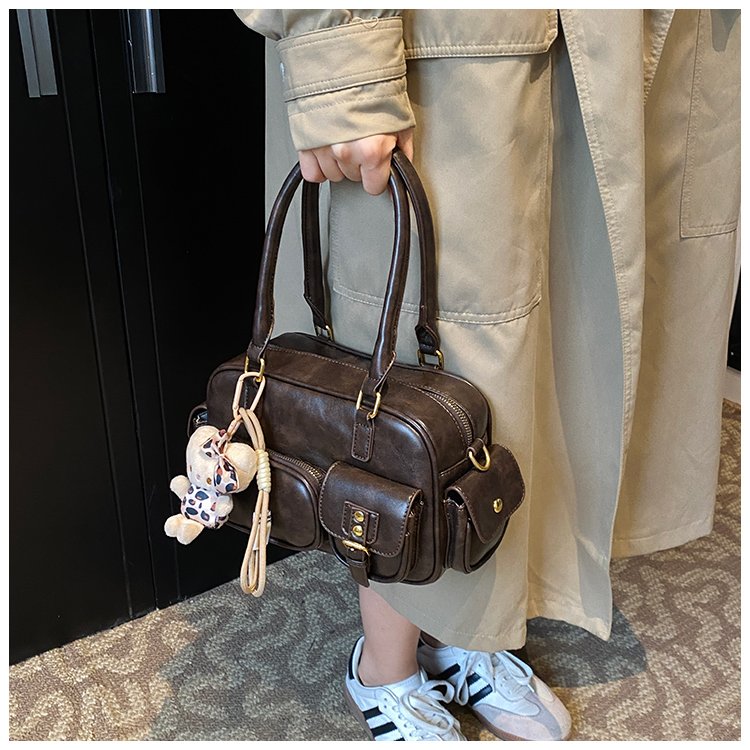 Women's PU Leather Pocket Shoulder Bag detail 15