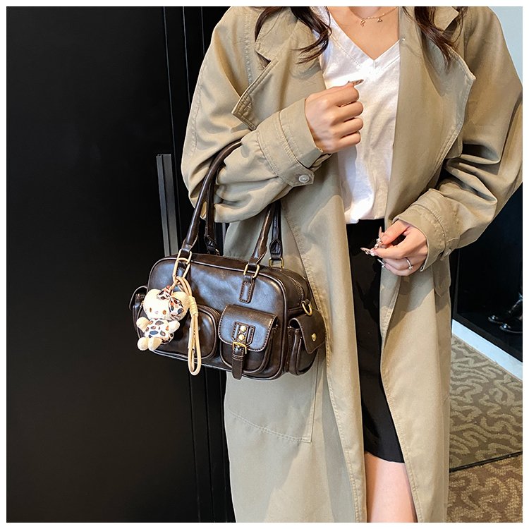 Women's PU Leather Pocket Shoulder Bag detail 16