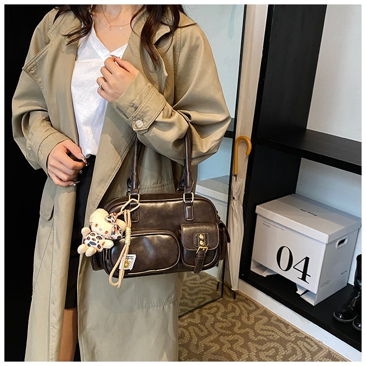 Women's PU Leather Pocket Shoulder Bag detail 17