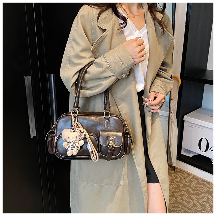 Women's PU Leather Pocket Shoulder Bag detail 18