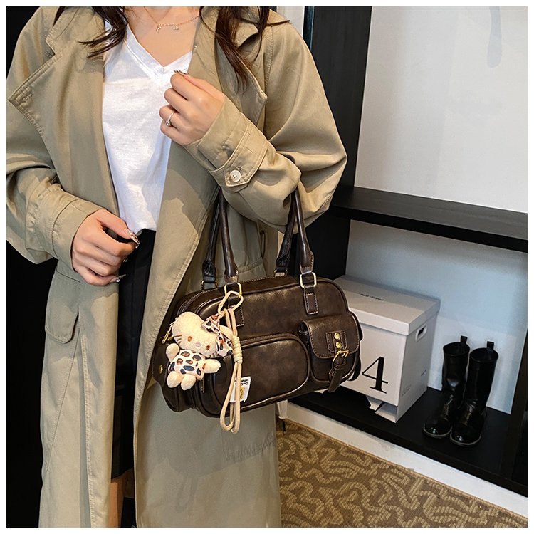 Women's PU Leather Pocket Shoulder Bag detail 19