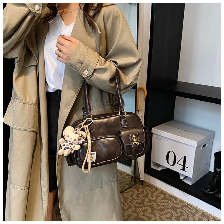 Women's PU Leather Pocket Shoulder Bag detail 20
