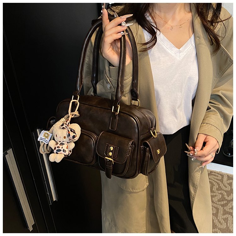 Women's PU Leather Pocket Shoulder Bag detail 21