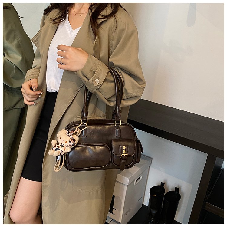 Women's PU Leather Pocket Shoulder Bag detail 22
