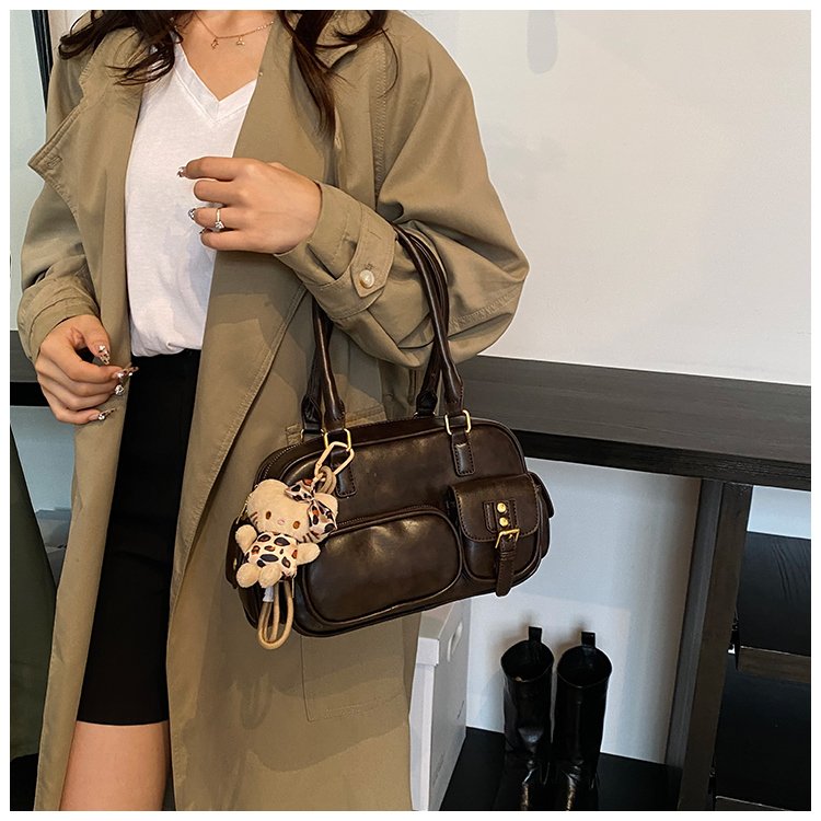 Women's PU Leather Pocket Shoulder Bag detail 24