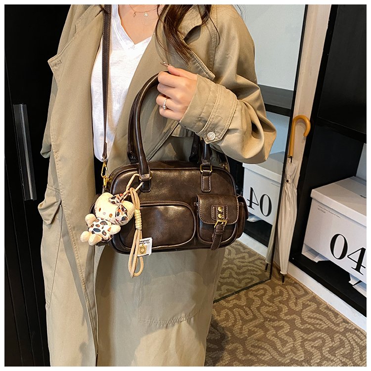 Women's PU Leather Pocket Shoulder Bag detail 26
