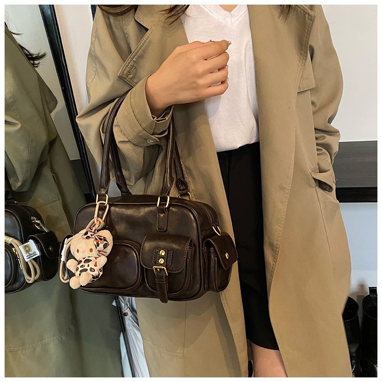 Women's PU Leather Pocket Shoulder Bag detail 27