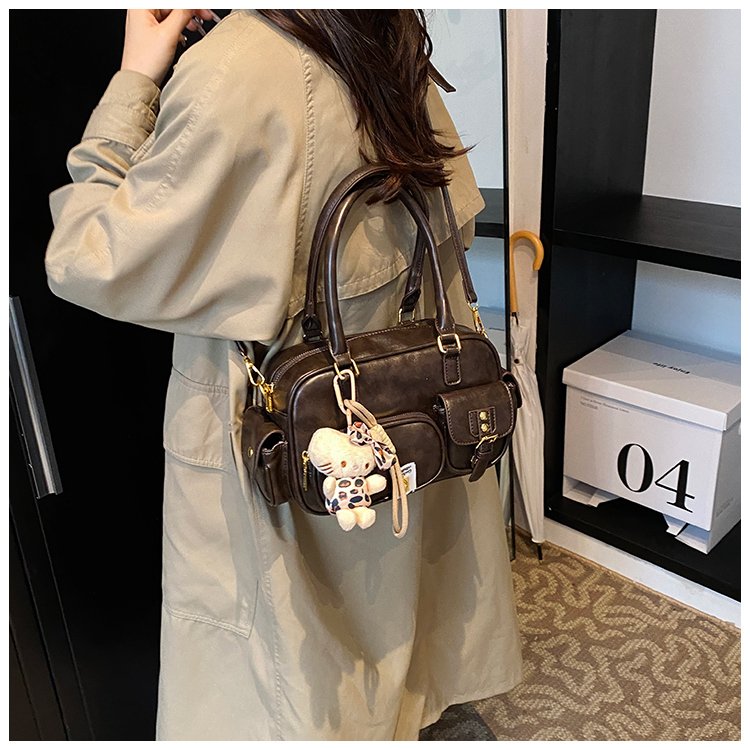 Women's PU Leather Pocket Shoulder Bag detail 29