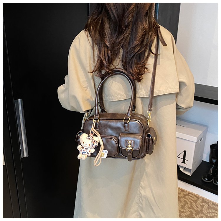 Women's PU Leather Pocket Shoulder Bag detail 30