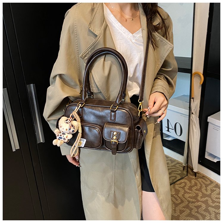 Women's PU Leather Pocket Shoulder Bag detail 31