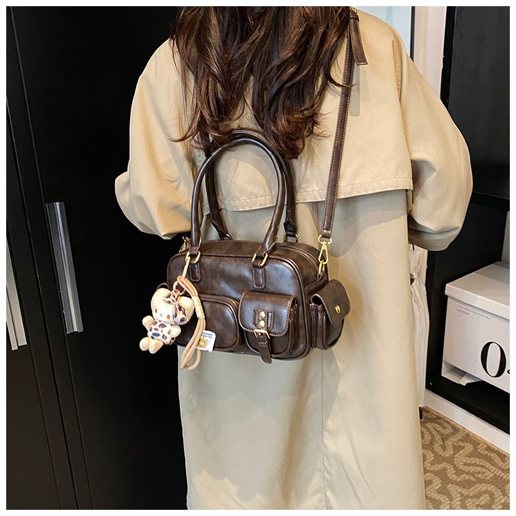 Women's PU Leather Pocket Shoulder Bag detail 32