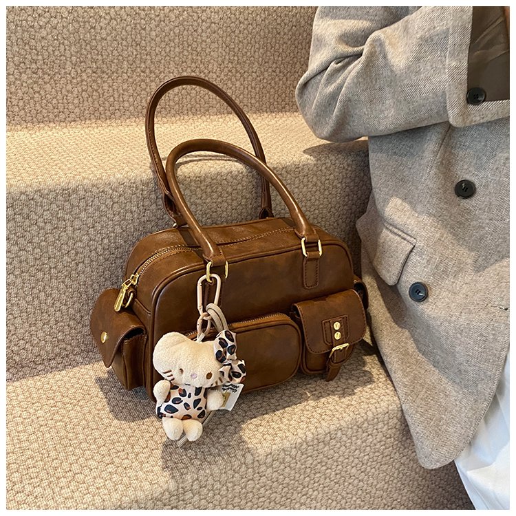 Women's PU Leather Pocket Shoulder Bag detail 34