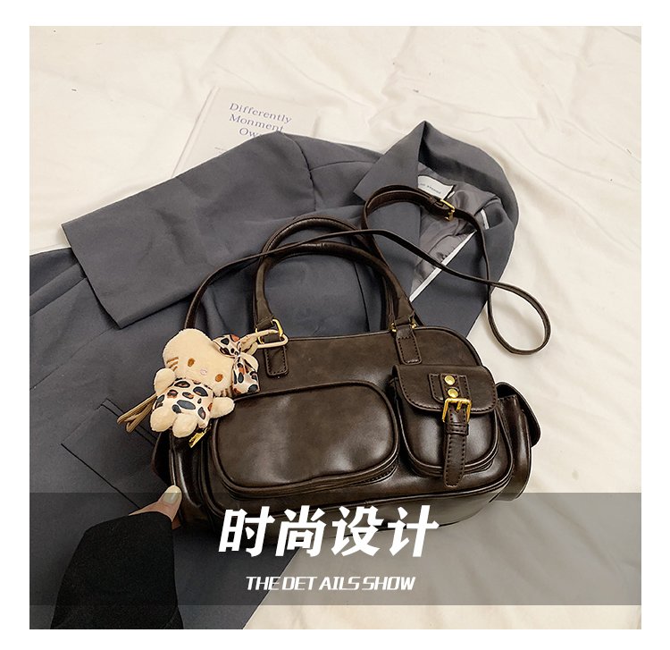Women's PU Leather Pocket Shoulder Bag detail 8