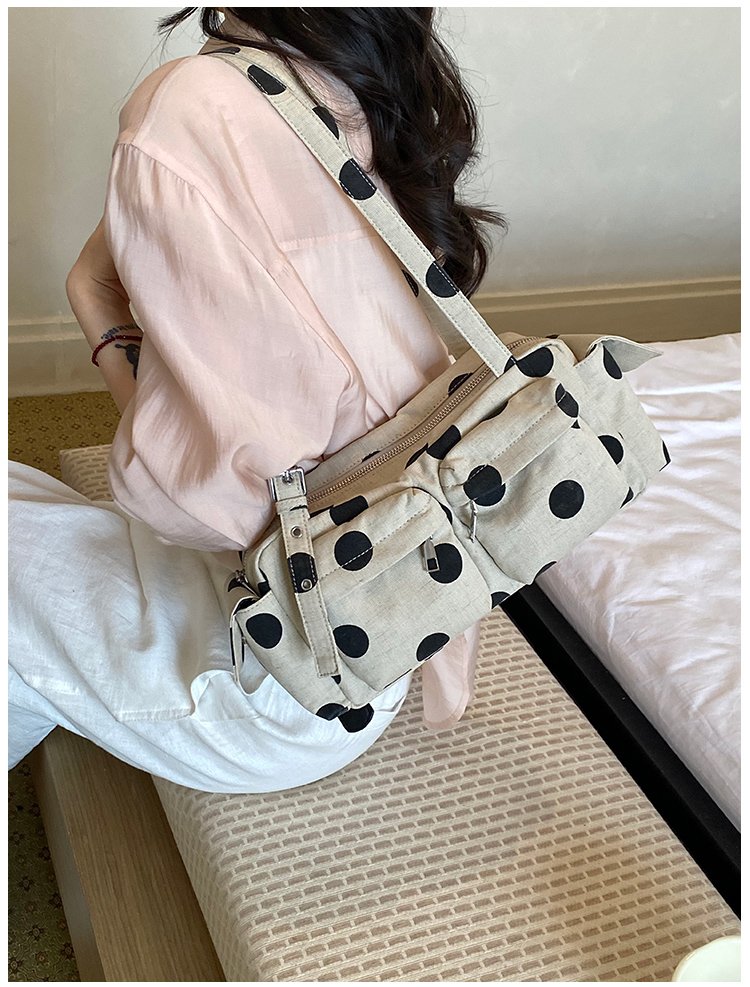 Women's Canvas Polka Dot Bow Crossbody Bag detail 22