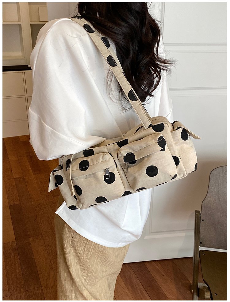 Women's Canvas Polka Dot Bow Crossbody Bag detail 40
