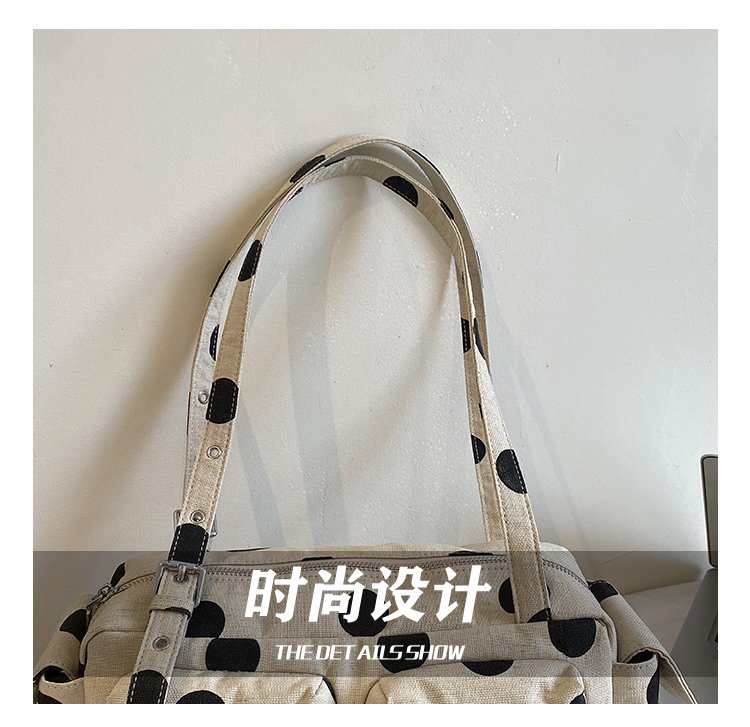 Women's Canvas Polka Dot Bow Crossbody Bag detail 7