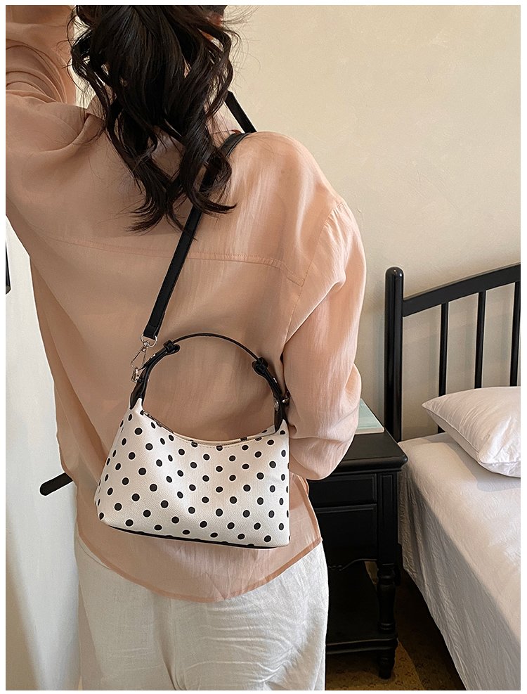 Women's PU Leather Polka Dot Crescent Shoulder Bag detail 33