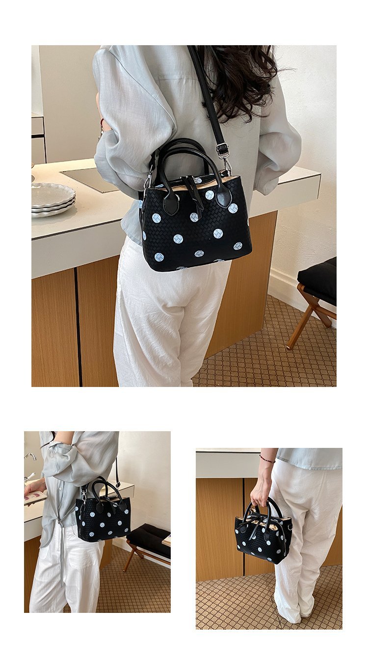 Women's PU Leather Polka Dot Mini Bucket Bag detail 9
