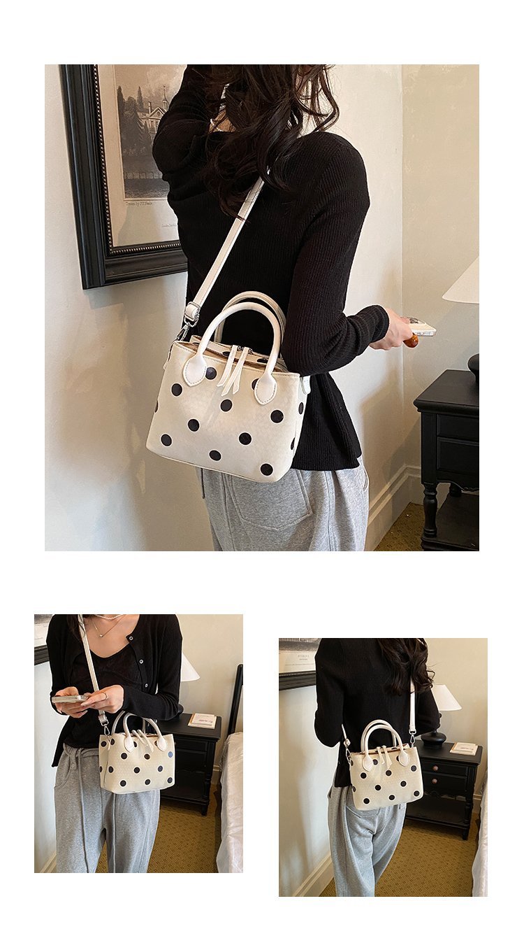 Women's PU Leather Polka Dot Mini Bucket Bag detail 10