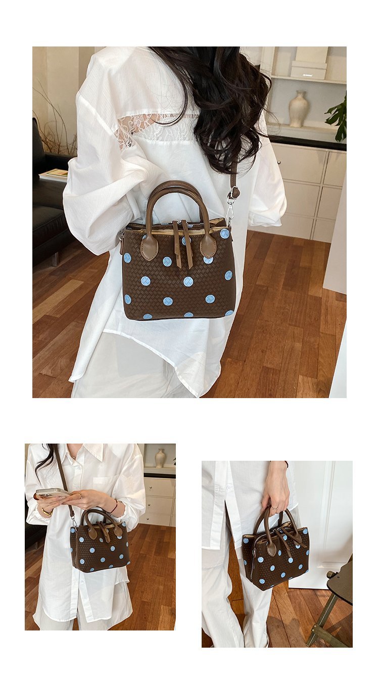 Women's PU Leather Polka Dot Mini Bucket Bag detail 11