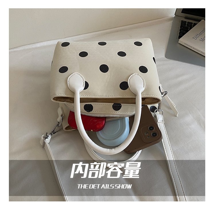 Women's PU Leather Polka Dot Mini Bucket Bag detail 13