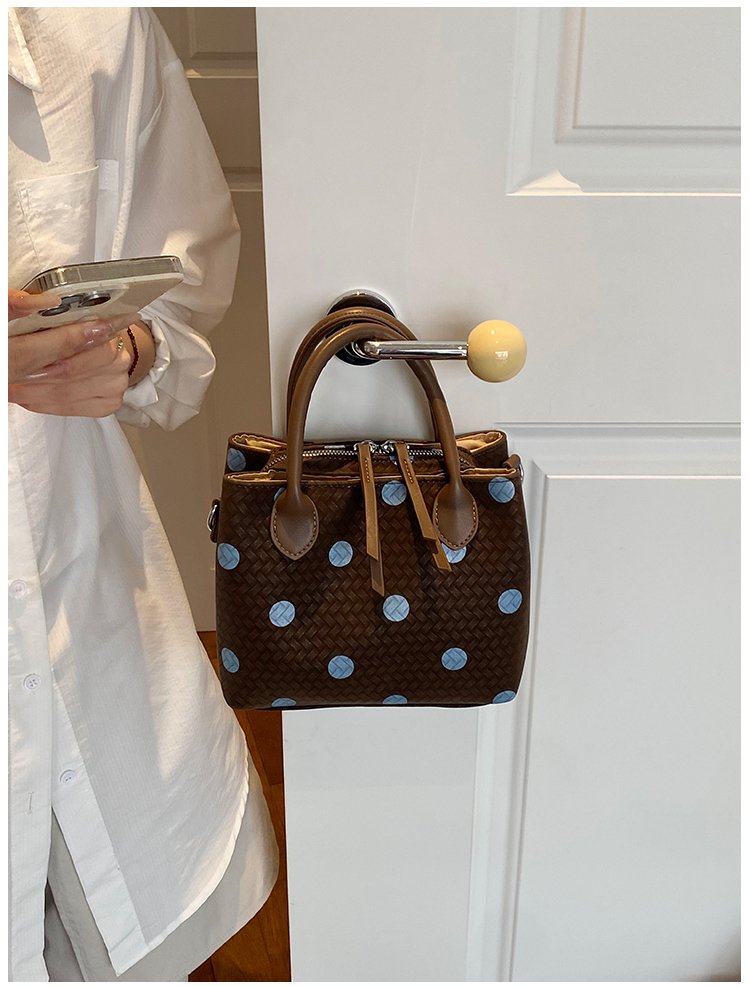 Women's PU Leather Polka Dot Mini Bucket Bag detail 18